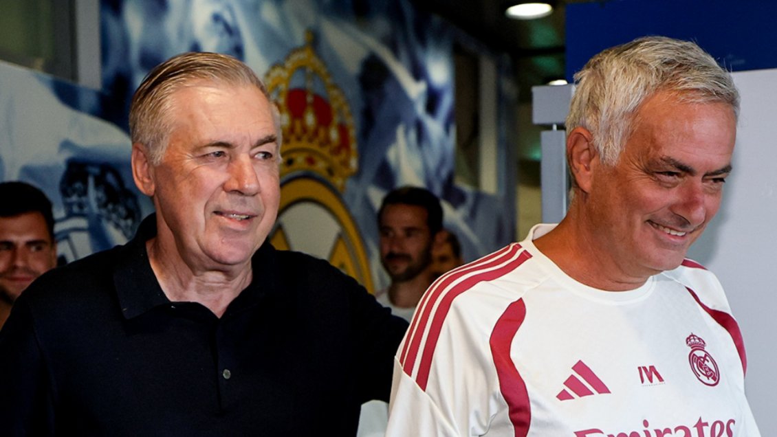Ancelotti visitó a Real Madrid y elogió a Mourinho: Estoy contento de que esté aquí