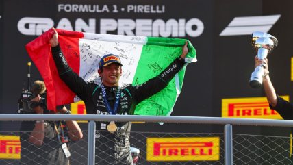   Antonelli festejó con todo en Monza tras su brutal remontada en el GP de Italia 