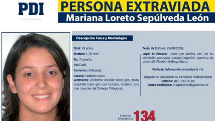 Confesión reabre el caso de joven desaparecida hace 18 años en Conchalí