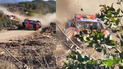   [VIDEO] Thierry Neuville sufrió un fuerte accidente en el WRC Rally Chile Biobío 