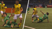 [VIDEO] El brutal planchazo de Favian Loyola a Luis Pavez en el Audax vs. O'Higgins