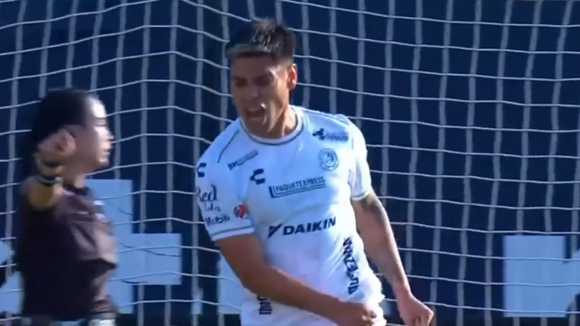 Felipe Mora tuvo su estreno goleador en México y festejó triunfo de Atlético de San Luis