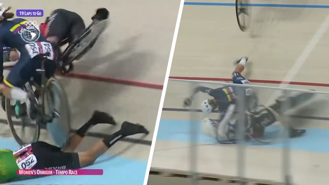 Scarlet Cortés cayó en duro accidente en el ciclismo de pista de los Juegos Sudamericanos