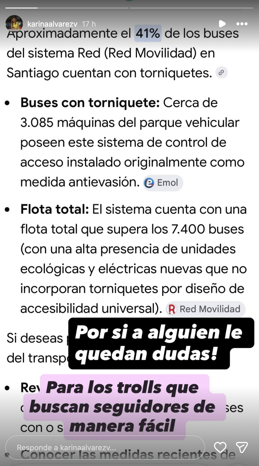 Karina Alvarez y los torniquetes