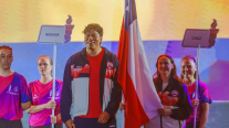 Claudio Romero y Anastasia Velozo representaron a Chile en la clausura de los Juegos Sudamericanos