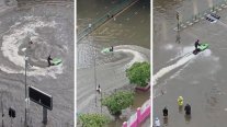 Video viral termina en condena: hombre recorrió en moto acuática calles de Bangkok