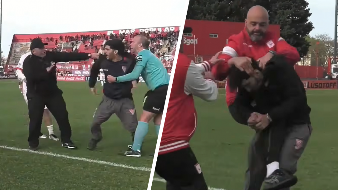 [VIDEO] Gol agónico terminó con los cuerpos técnicos a los golpes en el ascenso argentino