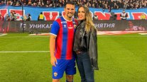 Mark González y Maura Rivera participaron de la despedida del fútbol de Vagner Love