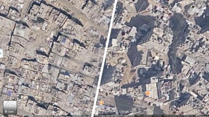 Imágenes nuevas en Google Maps evidencian la devastación provocada por Israel en Gaza