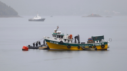   Unidades marítimas buscan a persona desaparecida tras volcamiento de bote en bahía de Concepción 