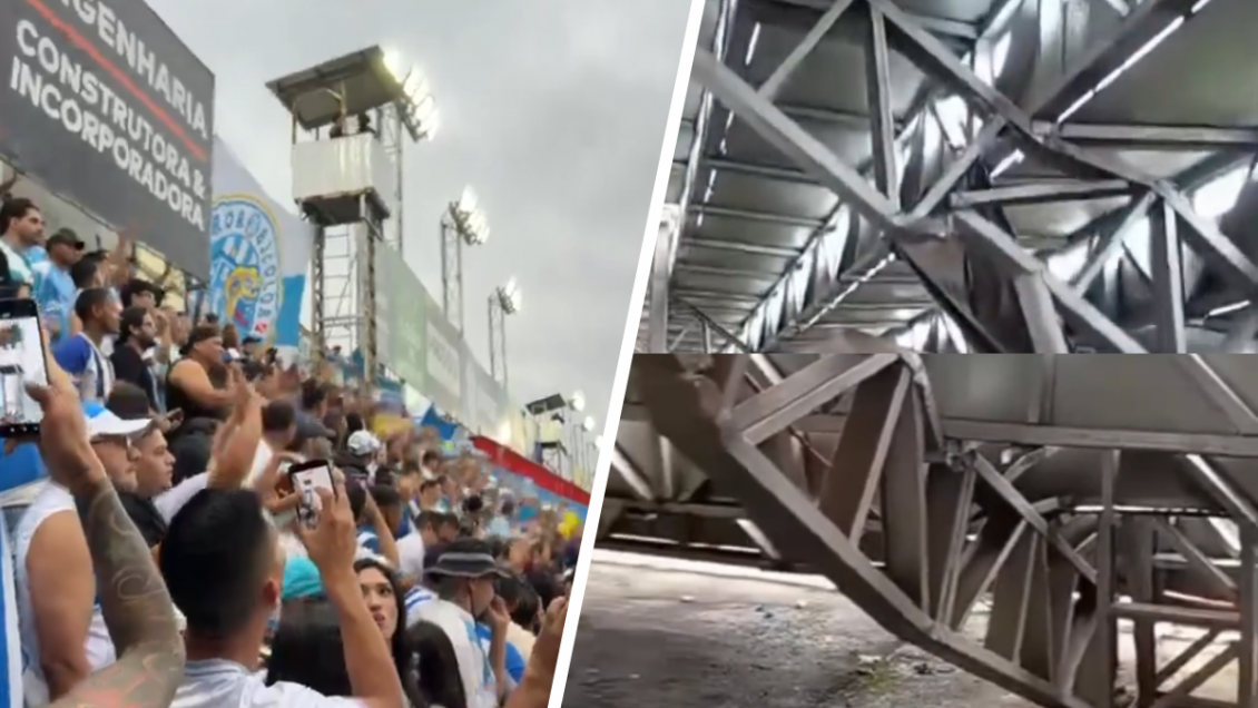 El estadio no aguantó: Partido se suspendió por los saltos de una barra visitante en Brasil
