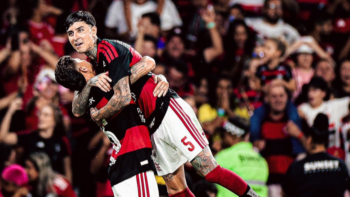 Flamengo contó con Pulgar en triunfo en el clásico ante Fluminense y mantuvo el liderato en Brasil