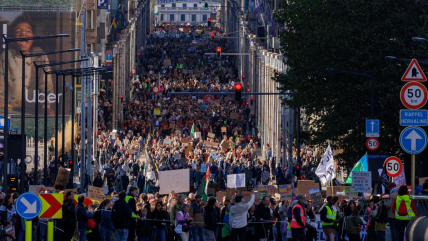 Más de 45 mil personas colmaron las calles de Bruselas en marcha contra el cambio climático