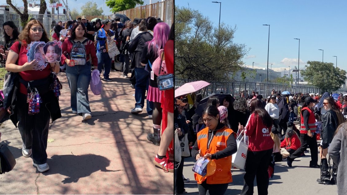 Fanaticada de BTS ya comienza a llenar accesos al Nacional