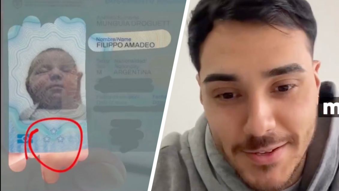 Chilena cuestionó el símbolo de los tres mundiales de Argentina en el DNI de su hijo