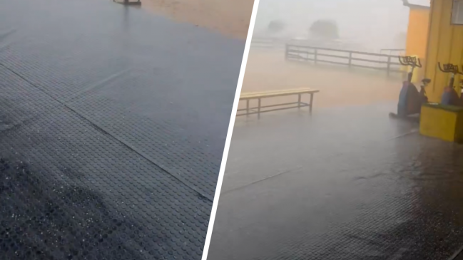   [VIDEO] La fuerte granizada que cayó en el complejo de San Luis de Quillota 