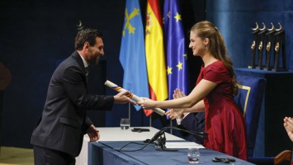   Messi fue protagonista en la ceremonia de los Premios Princesa de Asturias en Oviedo 