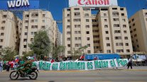 Manifestantes marcharon a favor de Carabineros