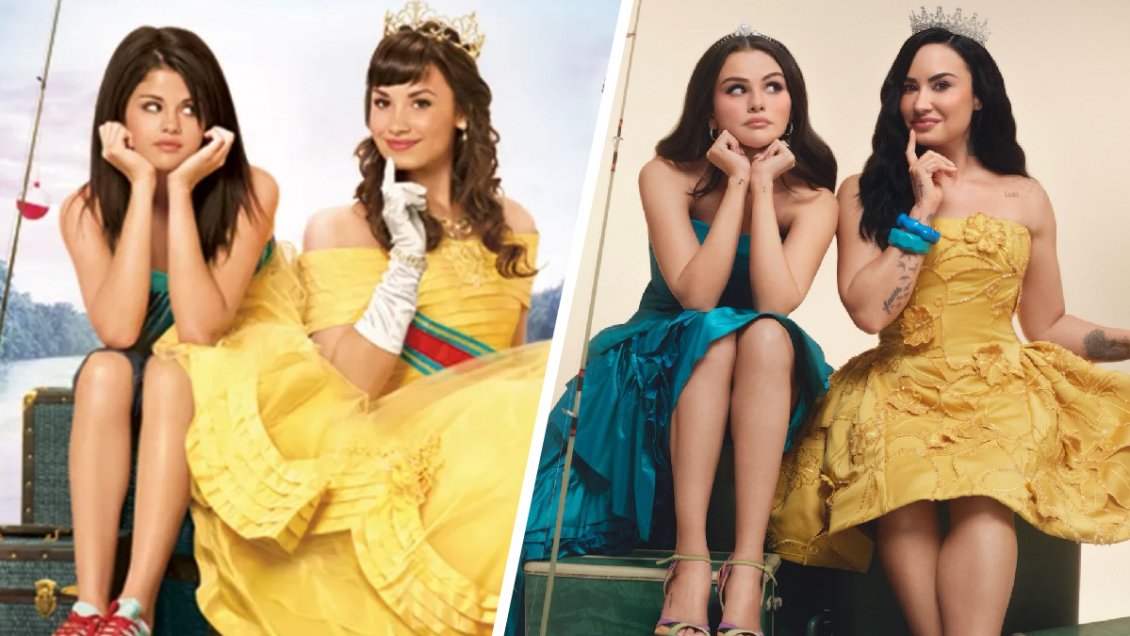 Selena Gomez y Demi Lovato recrearon icónica imagen de 